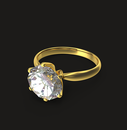 Solitaire Diamond Ring - Golden Genius